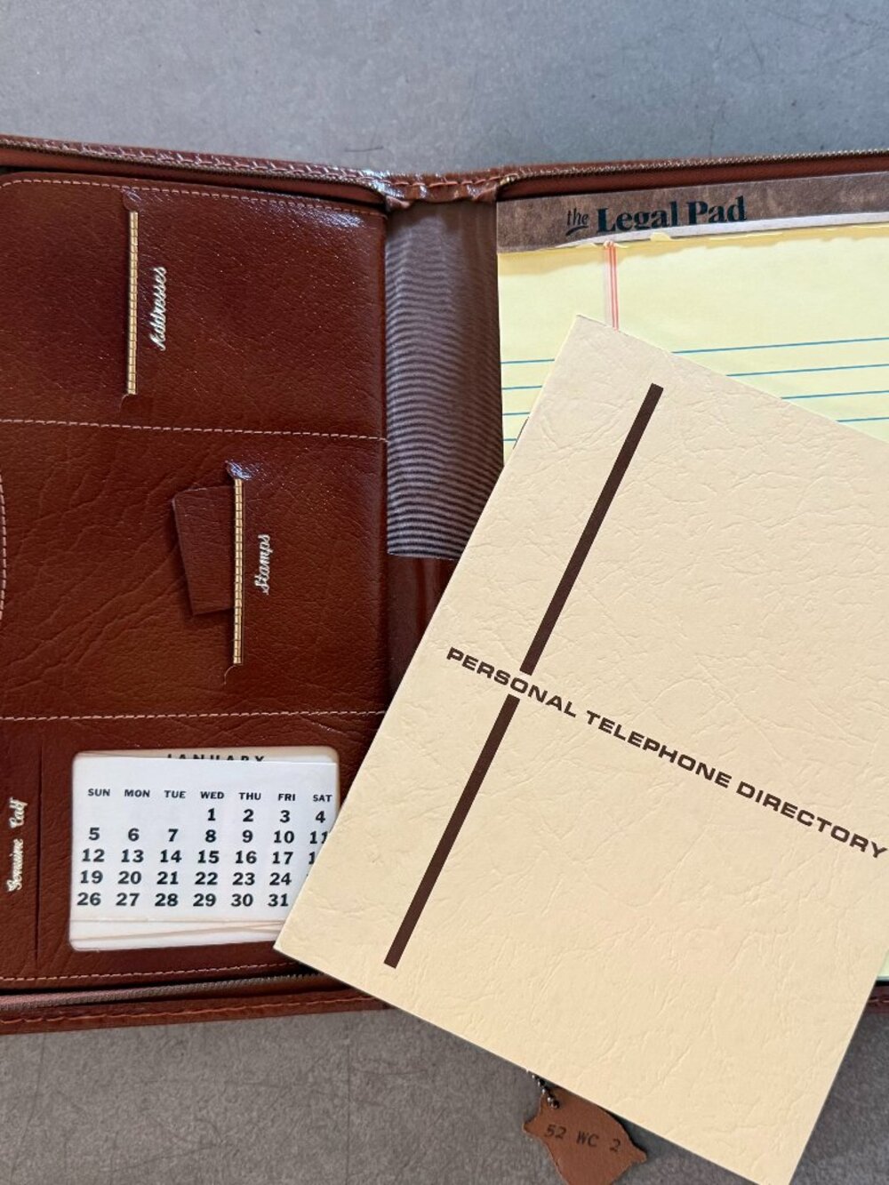 Vintage Leather Cooper-Weeks Correspondence Notebook Attache Travel Writing Case